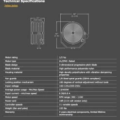 Big Ass Fans Big Ass Fan® - Yellow Jacket - 18" Pedestal -Rogue Fitness Shop BAF0003 18 Y WEB1 xstxp6