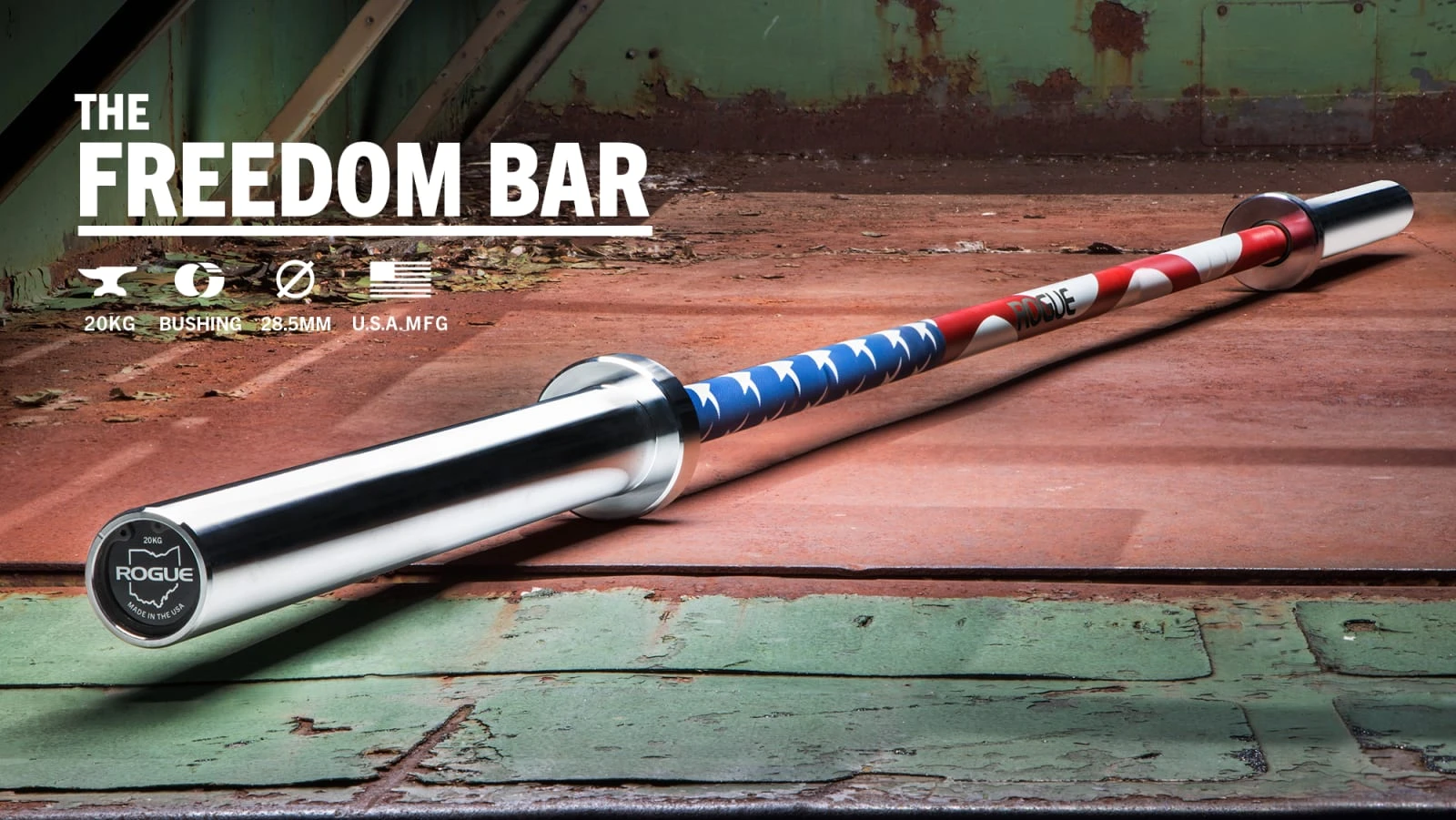 Rogue Fitness Rogue Freedom Bar - 28.5MM 3 Rogue Fitness Rogue Freedom Bar - 28.5MM