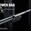 Rogue Fitness Rogue 45LB Ohio Power Bar - Stainless / Black -Rogue Fitness Shop RA0586 SS IL H cxthse