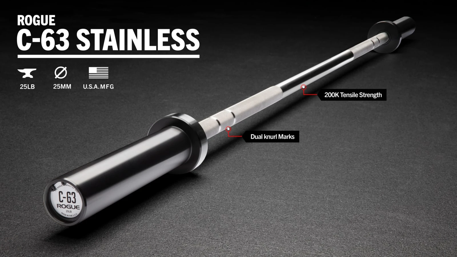 Rogue Fitness Rogue C-63 Stainless 3 Rogue Fitness Rogue C-63 Stainless